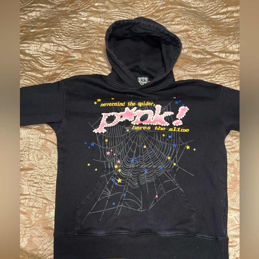 Spider Worldwide × Young Thug Sp5der Black Hoodie Size: S